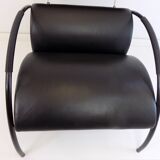 COR Zyklus leather armchair with ottoman by Peter Maly