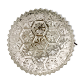 Plafonnier rond en verre ciselé