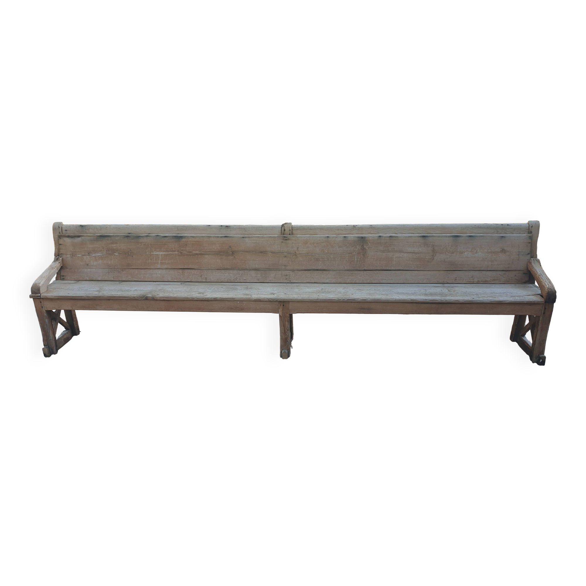 3 meter long solid wood bench