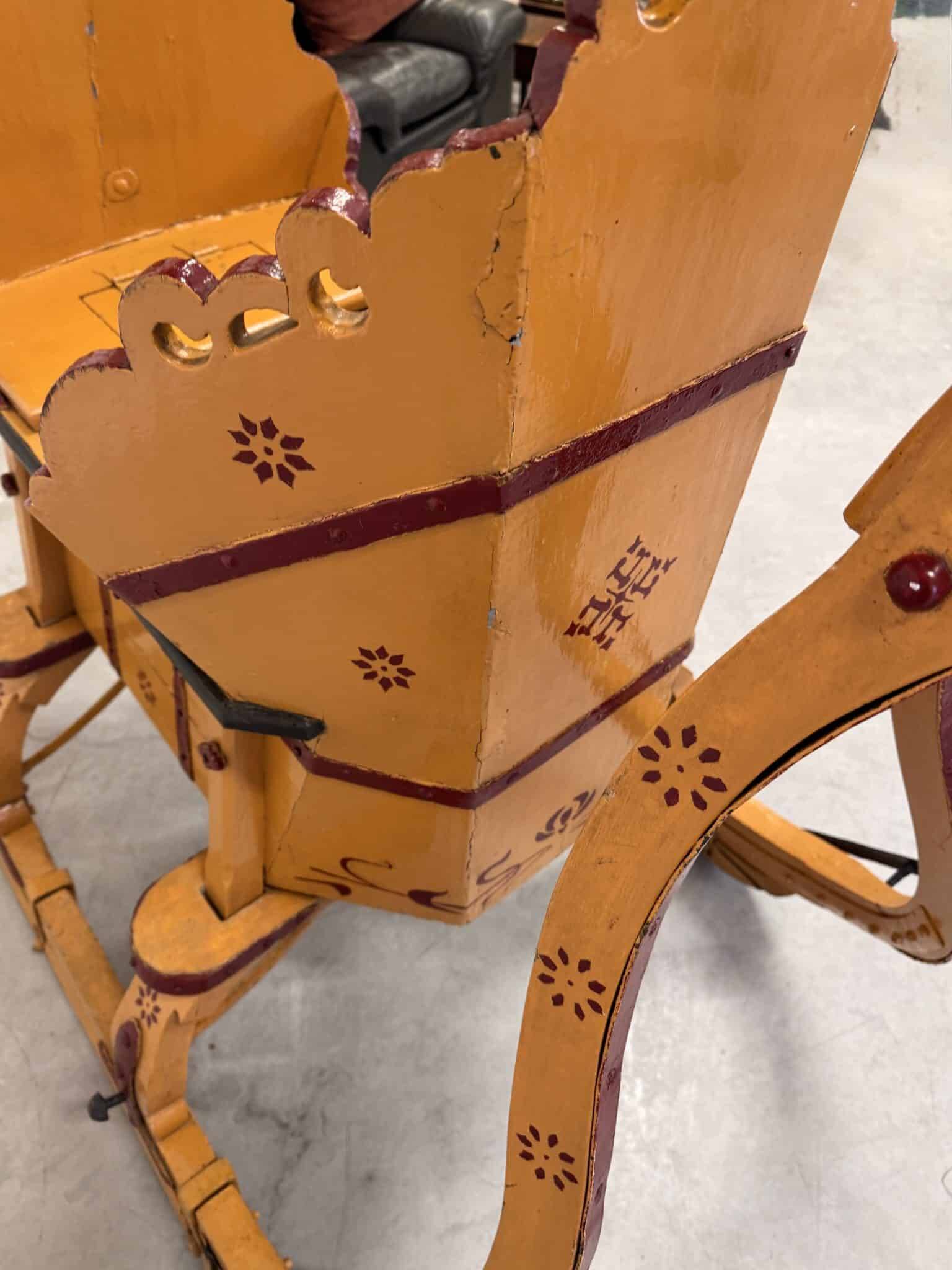 Old wooden sleigh – called "Troika"