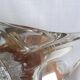 Saint-Louis crystal lamp with a free-form wave base.