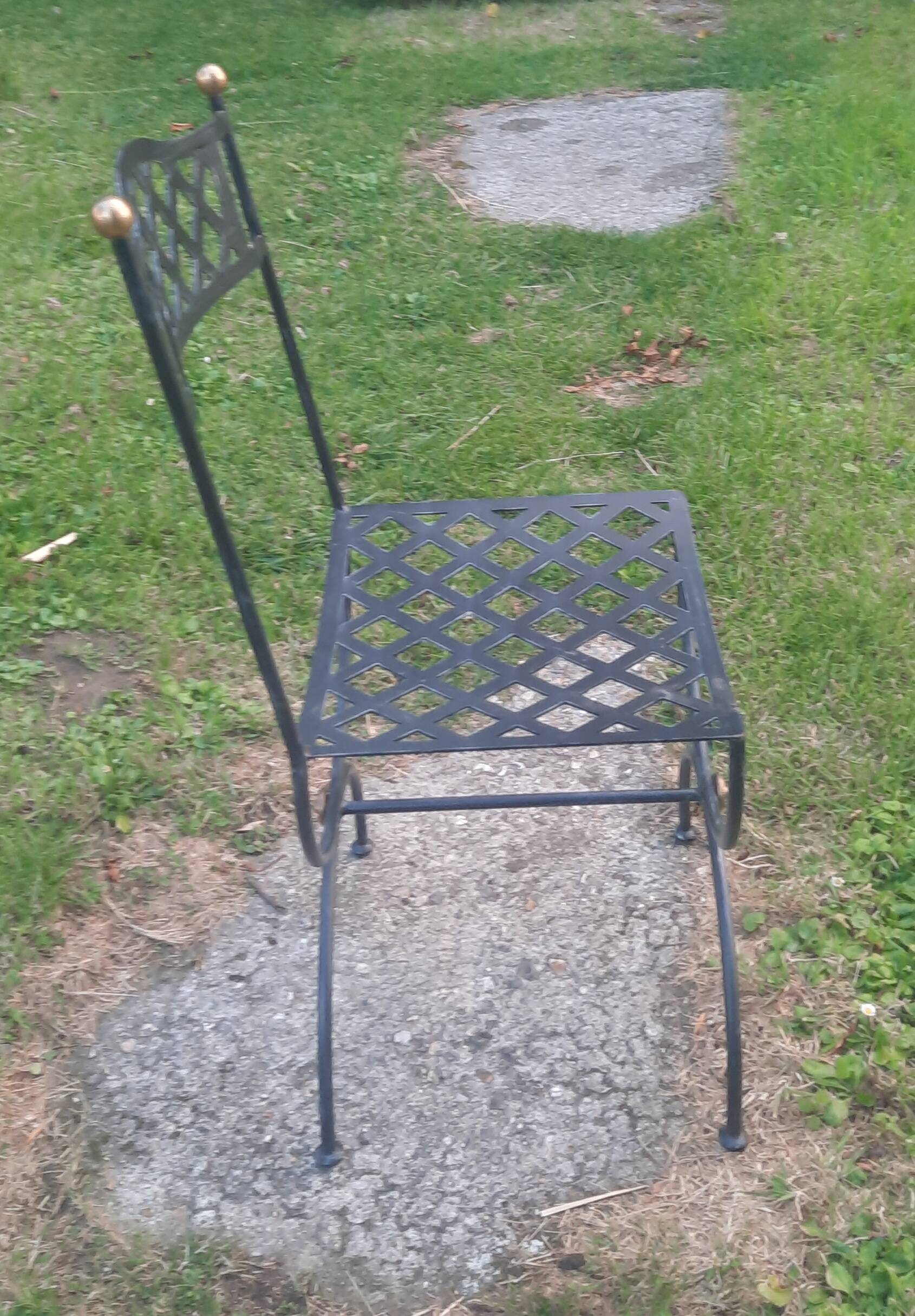 Serie de 6 chaises en acier