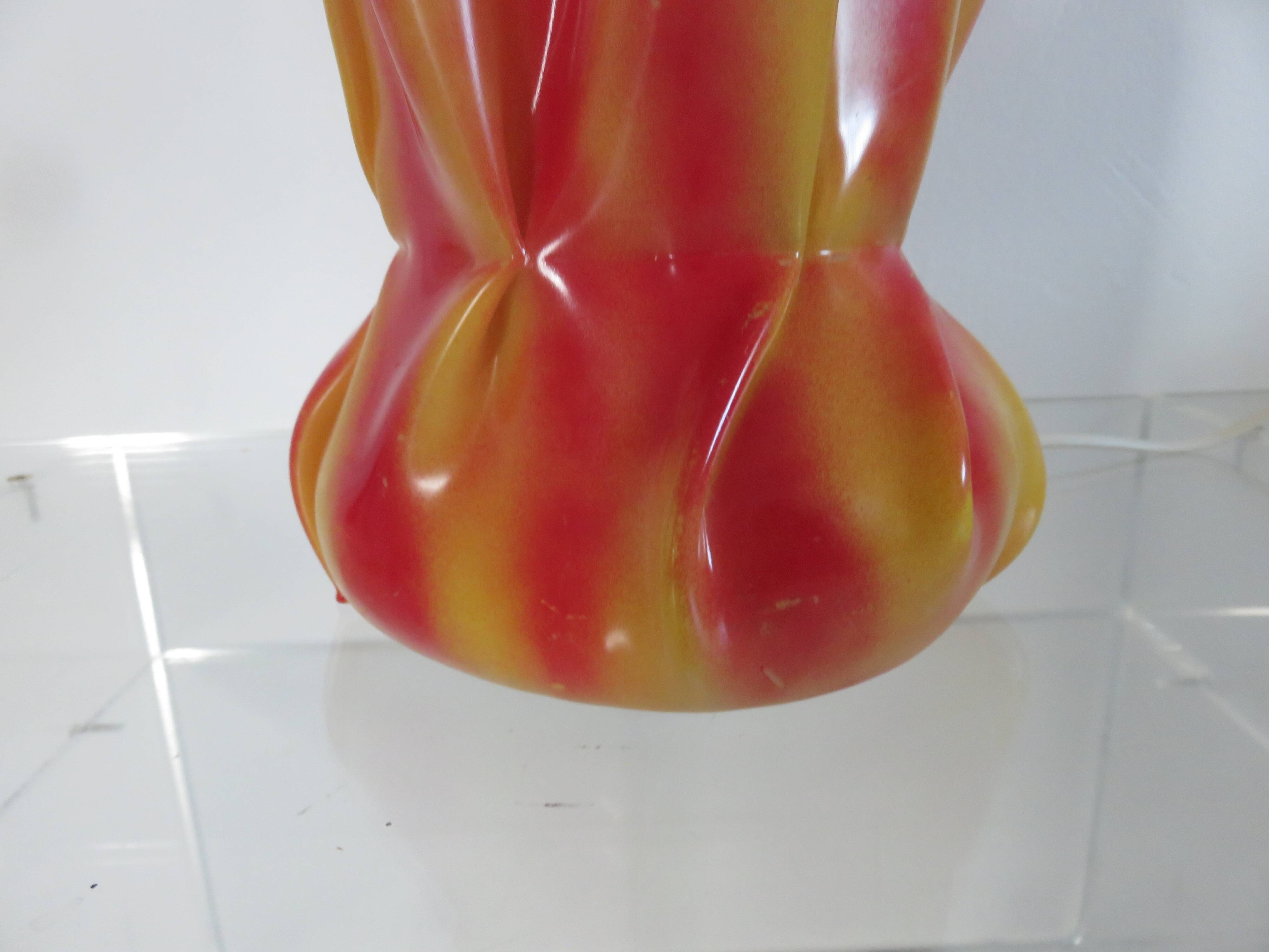 Draped chaplain lamp, Les Exclarares, in polycarbonate, 1980