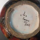 Art Deco ceramic vase signed Henri Delcourt France