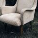 Pair of vintage armchairs 1950 armrests in wave