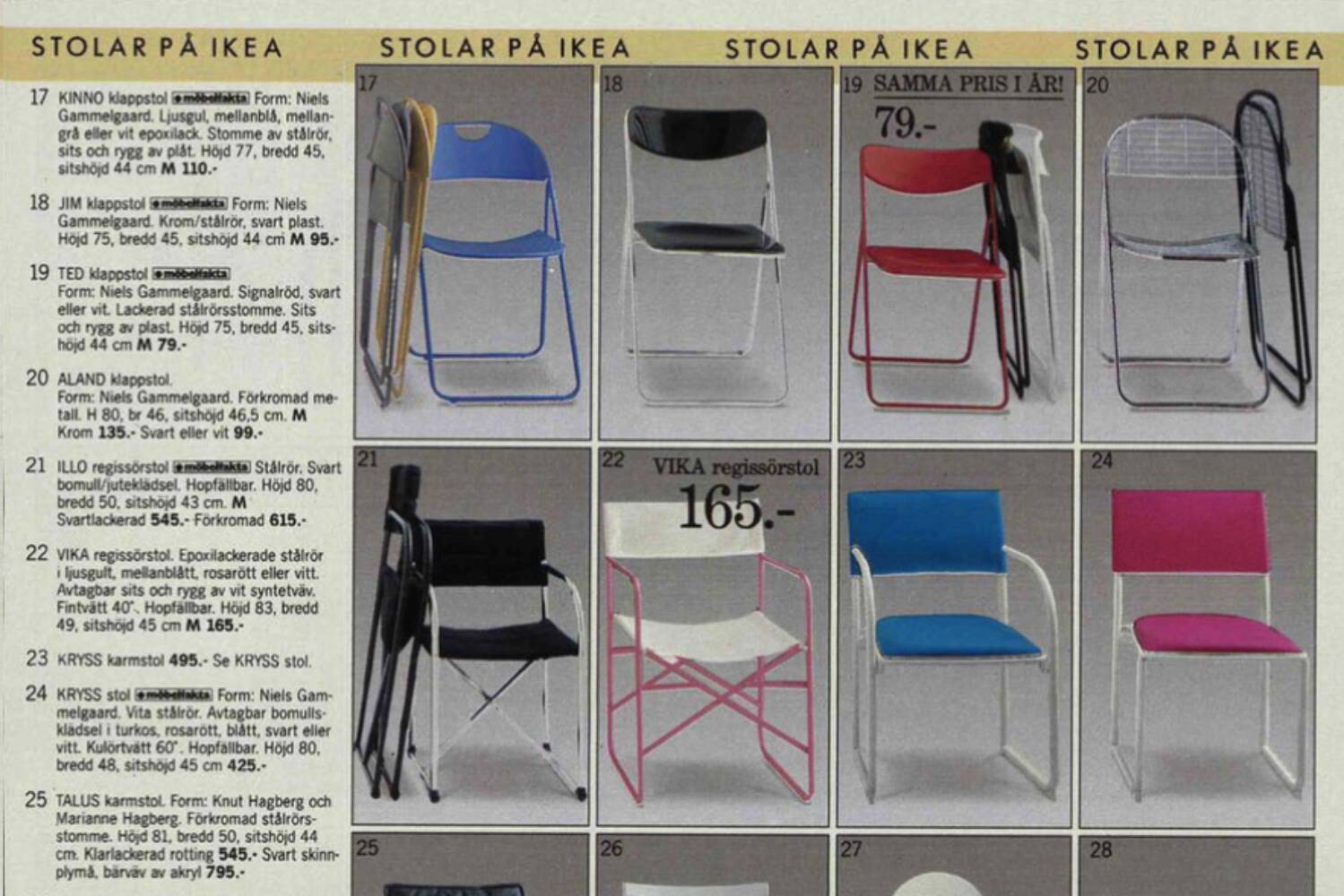 Vintage Mid-Century Modern Minimalist Black Metal Åland Chair from Ikea