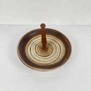 Round plate with ceramic handle, 1960s/70s