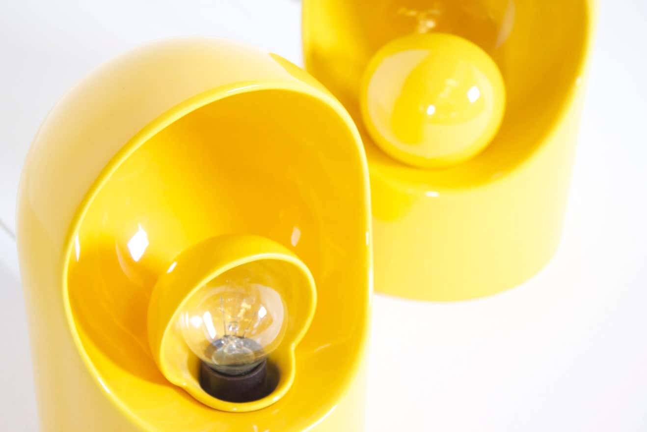 Ensemble de lampes de table en céramique par Marcello Cuneo pour Gabbianelli