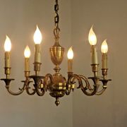 French art nouveau bronze empire style 6 lights chandelier
