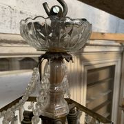 Louis XV style "Fontaine" chandelier in bronze and 20th century pendants