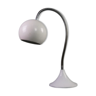 Vintage foldable desk lamp in white metal