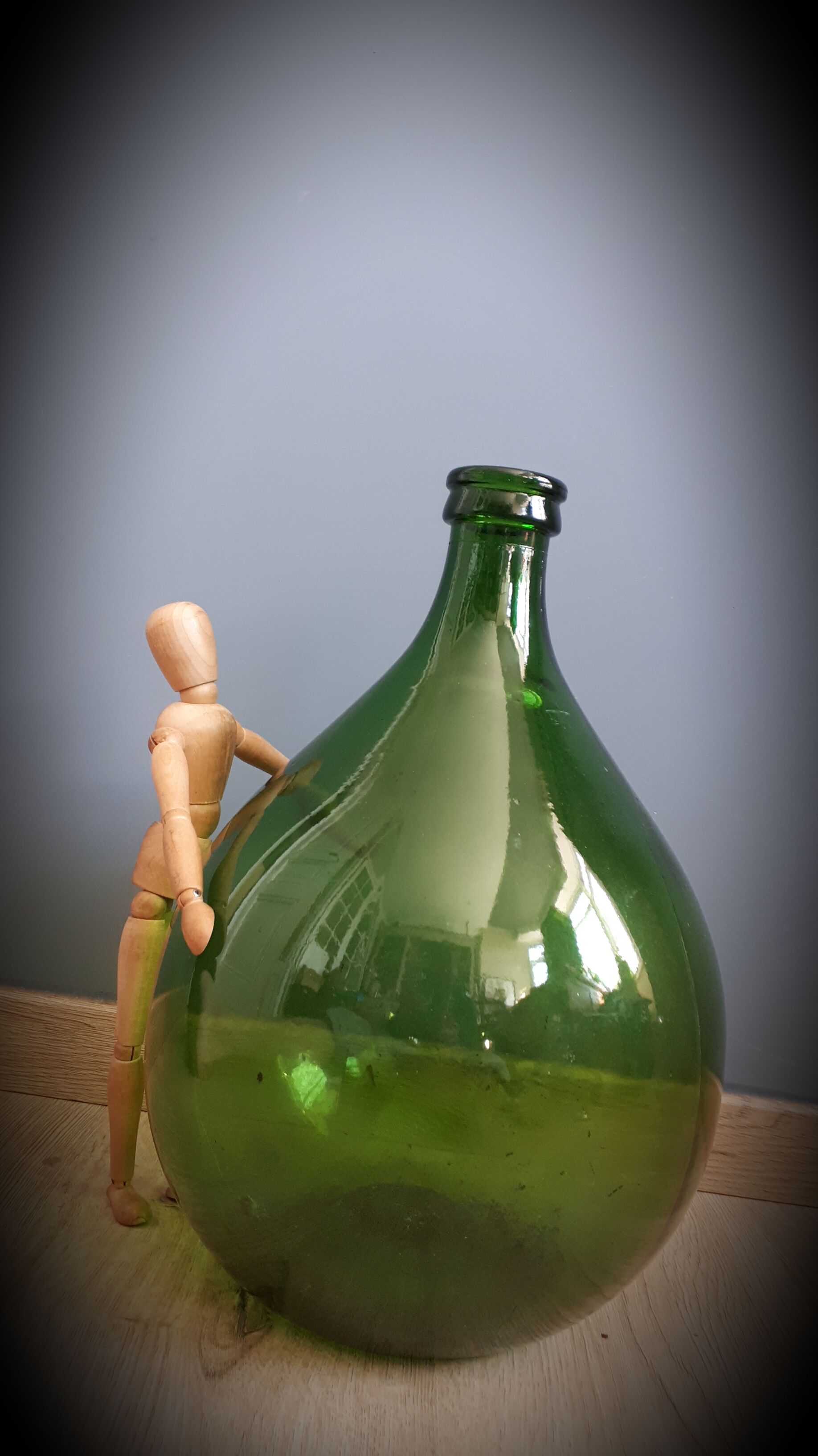 Demijohn 10l round green