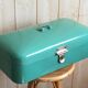 Minth blue enamelled metal box