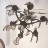 Lustre en bronze et pampilles bicolore