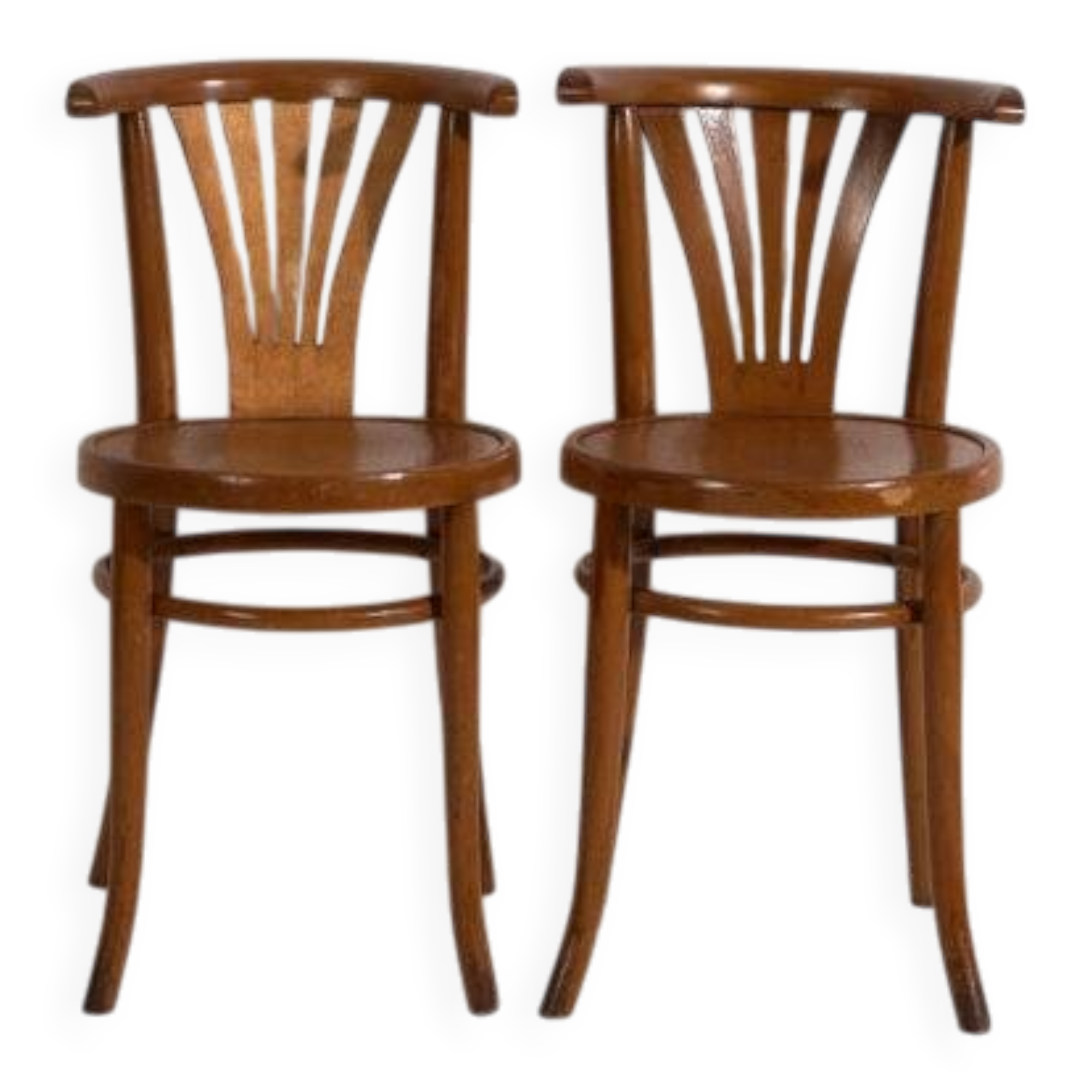 Chaises à café anciennes de style viennois (vers 1920). Ensemble de 2 pièces #1