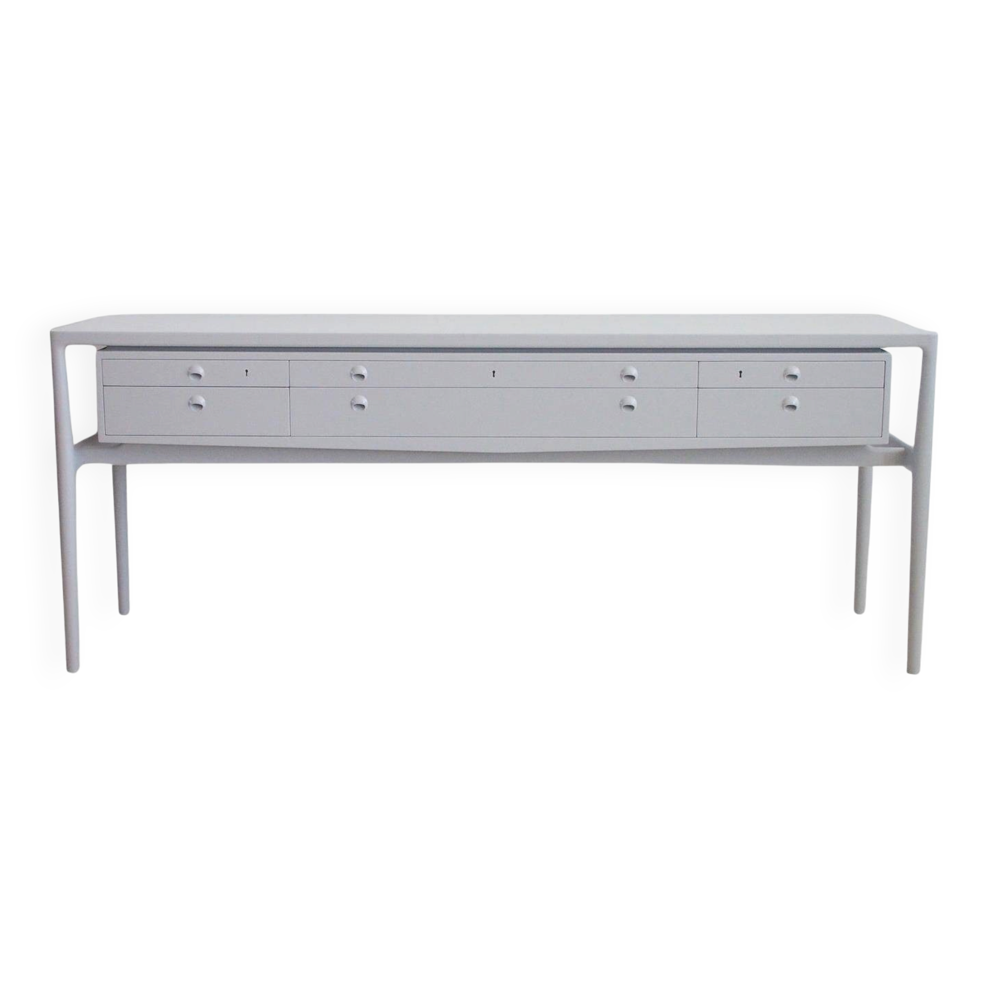Helge Vestergaard-Jensen - Painted wooden enfilade in light grey