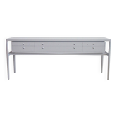 Enfilade en bois peint en gris clair, Helge Vestergaard-Jensen