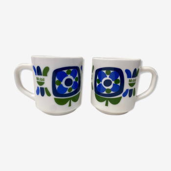 Ensemble de 2 tasses vintage Mobil