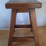 Solid oak wood stool