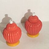 Pair of ceramic table lamp bases François Châtain France 1980s