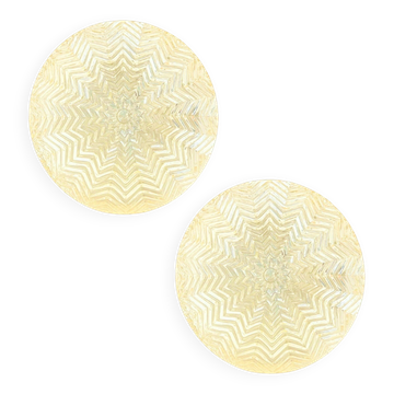 Paire de lampes murales géométriques en verre Art Déco du milieu du siècle - Limburg, années 1970
