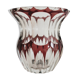 Val Saint Lambert plum crystal vase