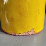 Mustard glazed terracotta mug signed - cup