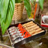 Set of 6 small bamboo spoons