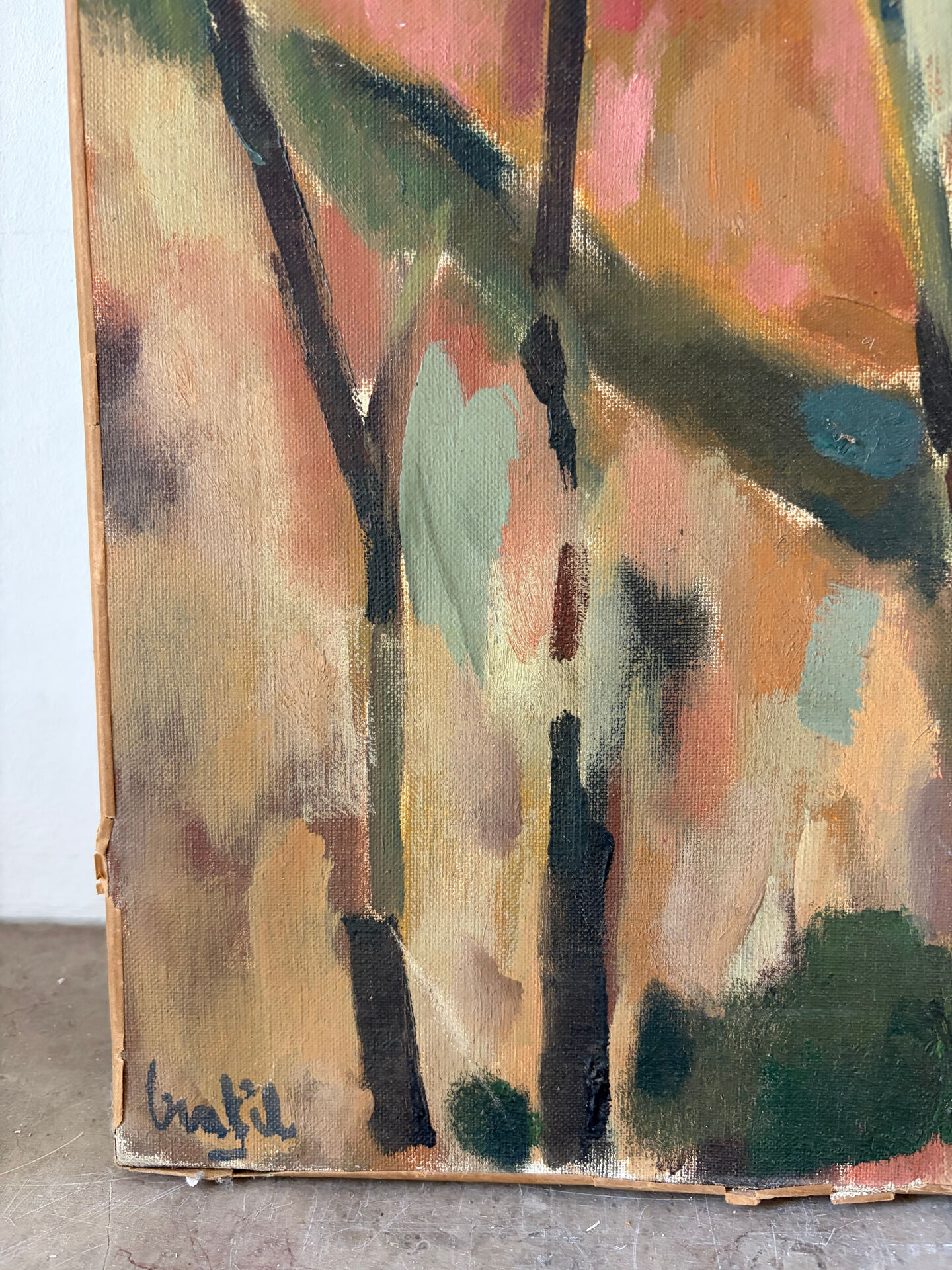 Paysage du sud ouest, huile sur toile