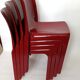 4 Selene chairs by Vico Magistretti for red Artemide