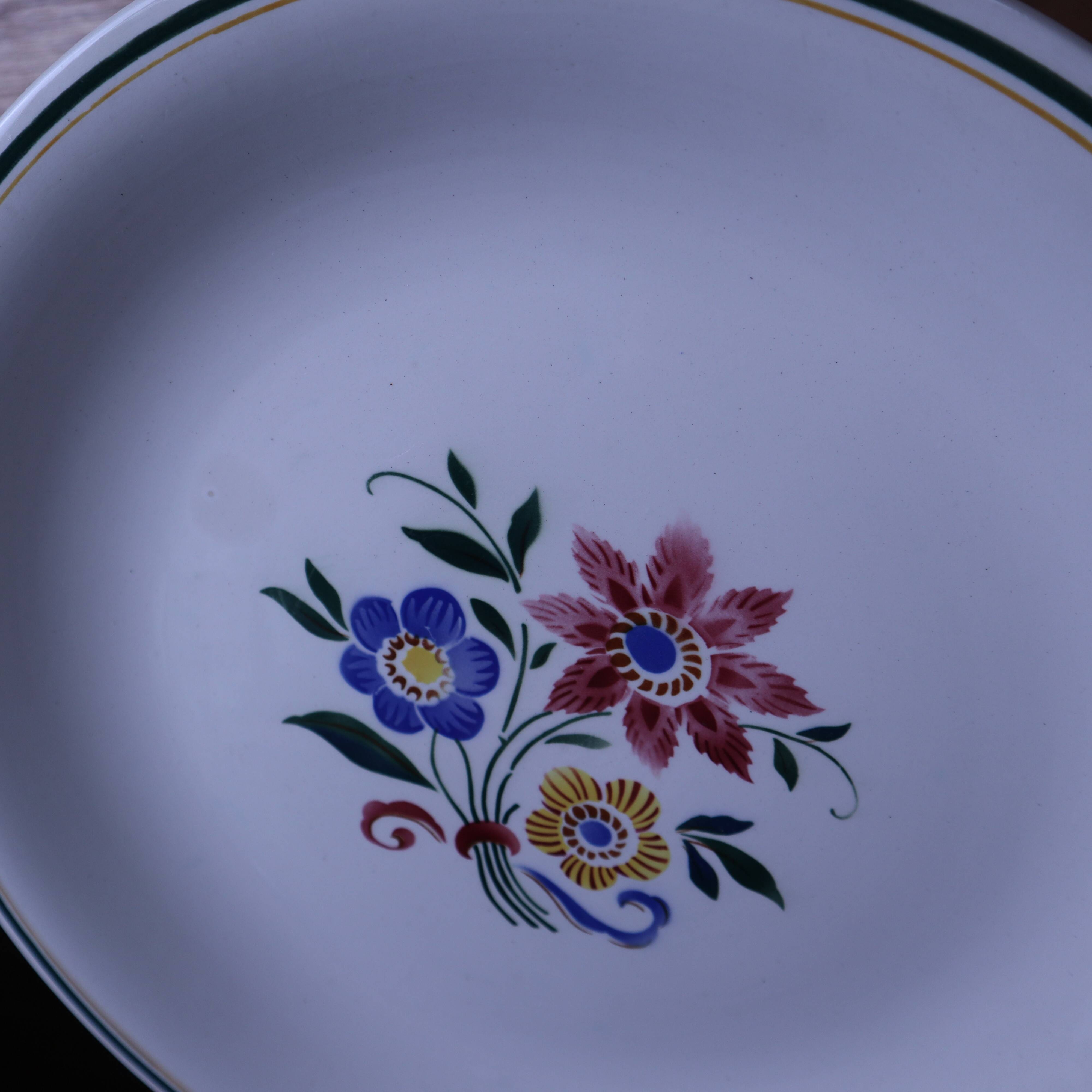 Large round serving plate Sarreguemines "Dole" 31.5cm