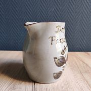 Pichet en grès vintage | Grès de l'Arnon France | Décor floral