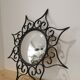 Witch mirror wrought iron and vintage brass
