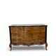 Commode italienne Art déco en loupe de noyer, années 1940-50