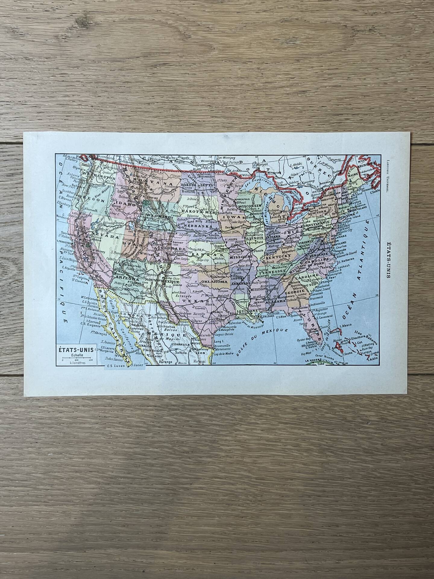 Map of the United States - 20x29cm 1922