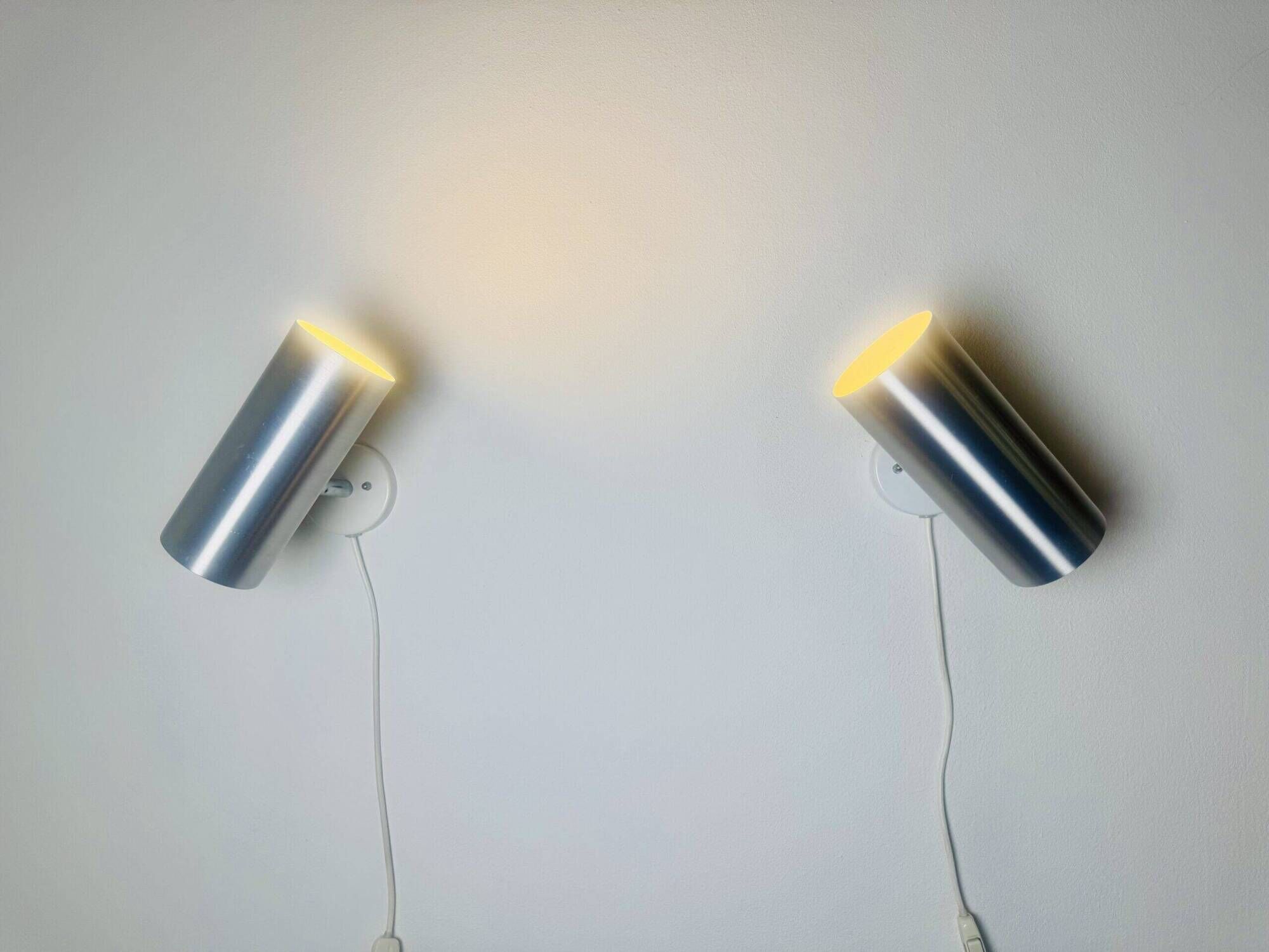 Cylindrical C-1582 Metallic Wall Lamps By Raak Amsterdam, The Netherlands 1960S