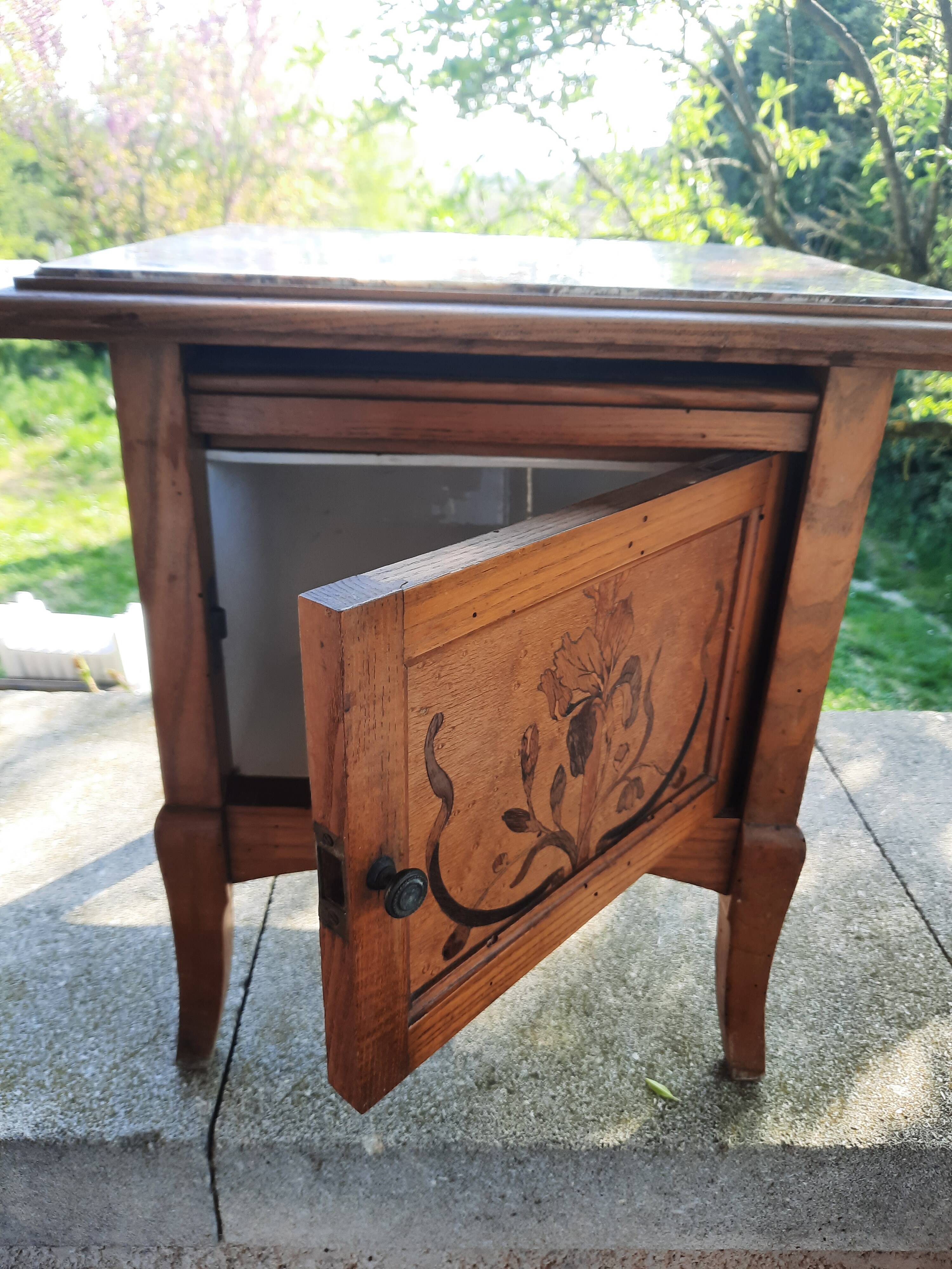Art Nouveau period bedside table