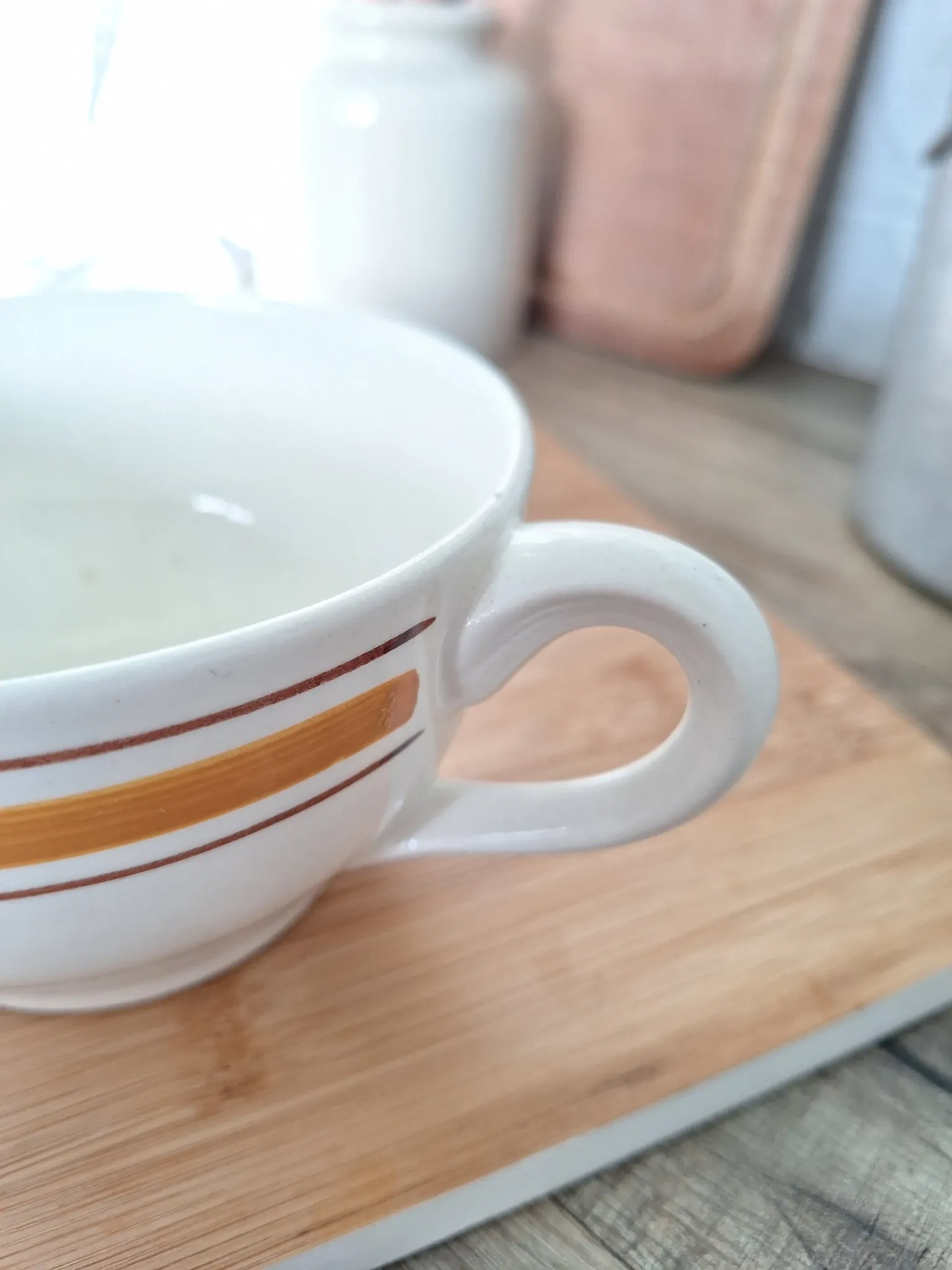 Saucière Gien marron et orange modèle Ladon