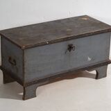 Ancienne malle en bois avec verrouillage d’origine (c.1900) #16