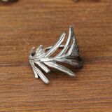 Set of 8 silver metal napkin rings