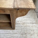 Two-sided central island counter in pine 220cm