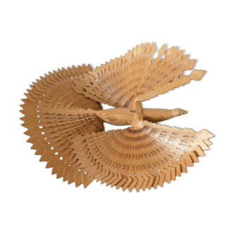 Decorative wooden bird to hang