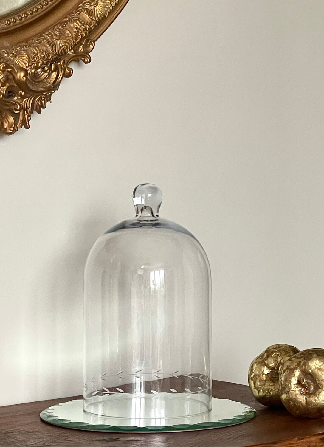 Antique cloche and its tray