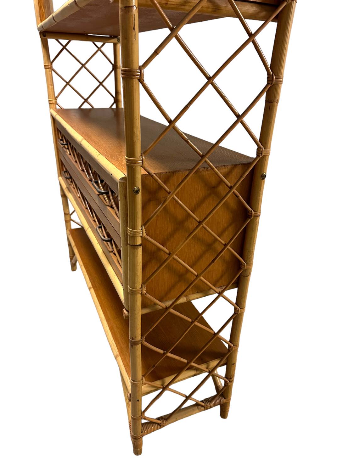 Vintage rattan shelf