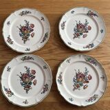 Set of 4 Tulip pattern plates - Villeroy and Boch
