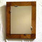 Art Deco wall mirror 40x50 - Wood marquetry - Very good condition