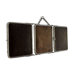 Miroir vintage 1900 triptyque - barbier solide