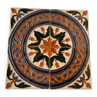 Composition de 4 carreaux portugais des années 1980