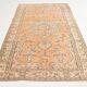 Tapis Oushak Vintage, Laine Fait Main, Beige et Pêche, 168x257 Cm