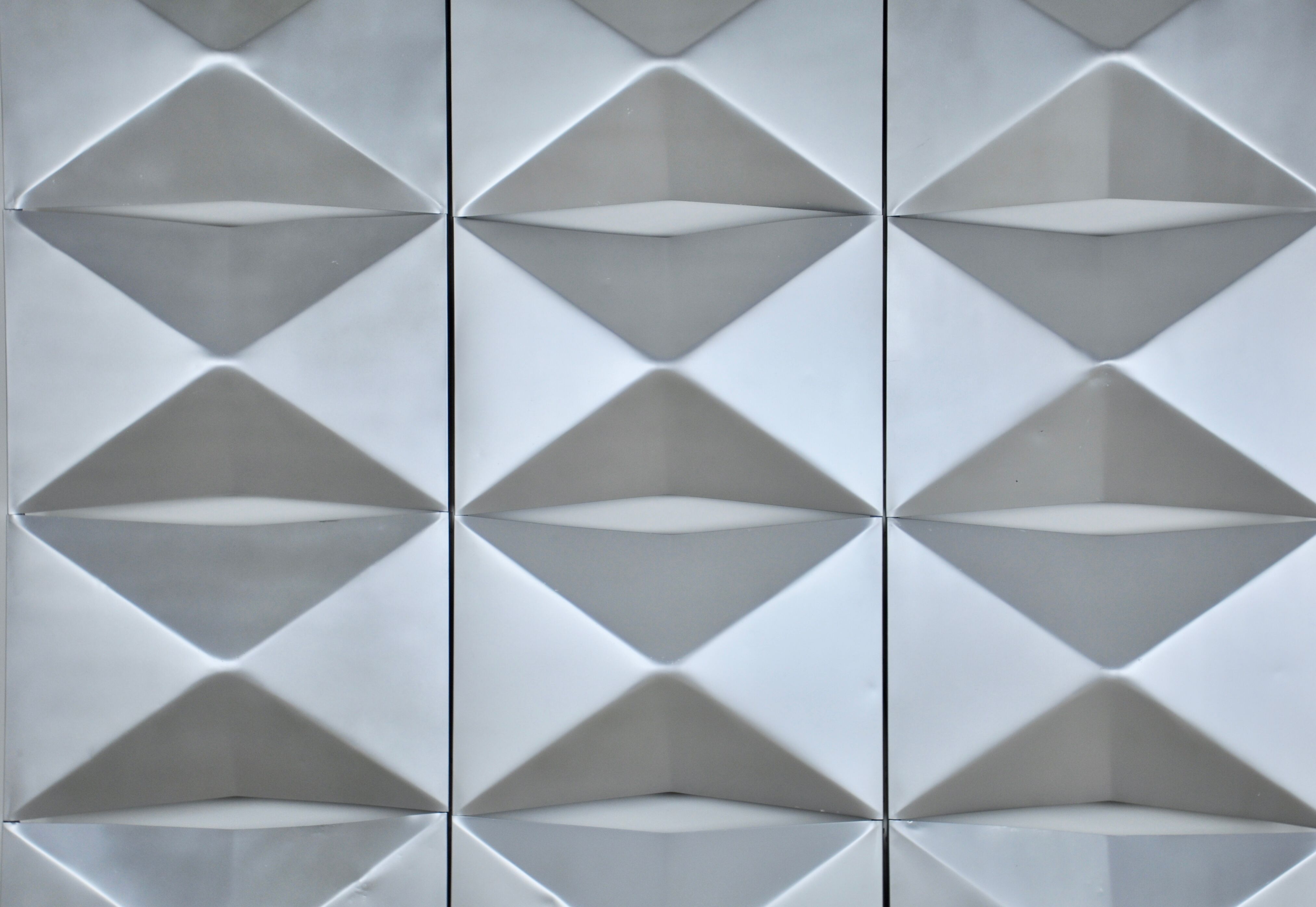 Aluminium modular wall mounted light panels 1960s